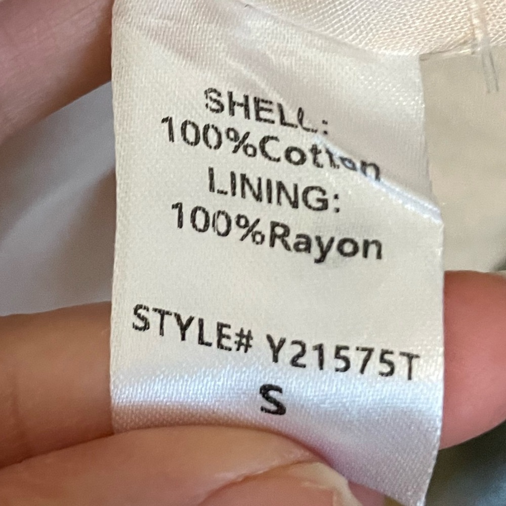 Pomander Place Neutral Tiered Midi Maxi Dress Minimalist Collared Puff sleeve S - Picture 7 of 7